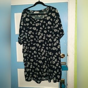 4X Cotton Skull Dress